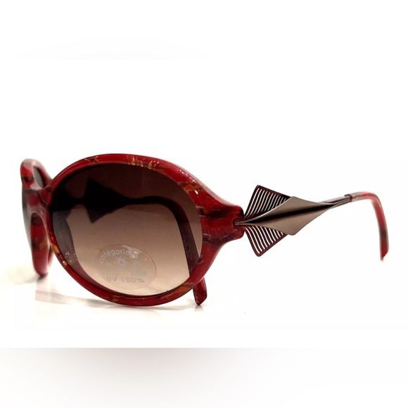 BOZ NEW DAY SEMI OVAL 3292 60 19 128 SUNGLASSES RED - Picture 1 of 3